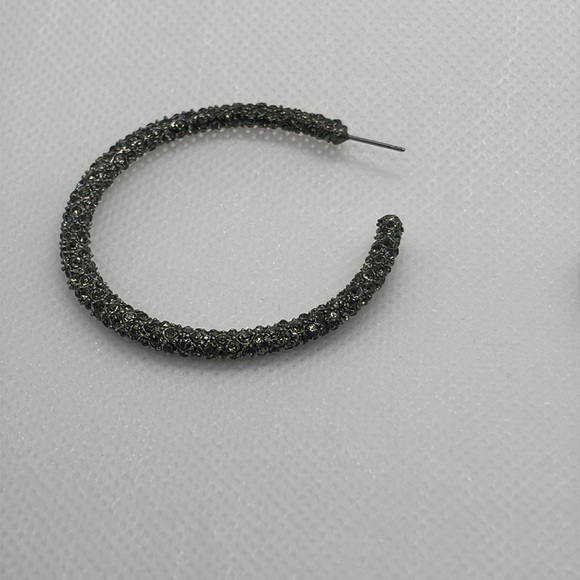 Bcbg sparkly black hoops - Picture 4 of 10